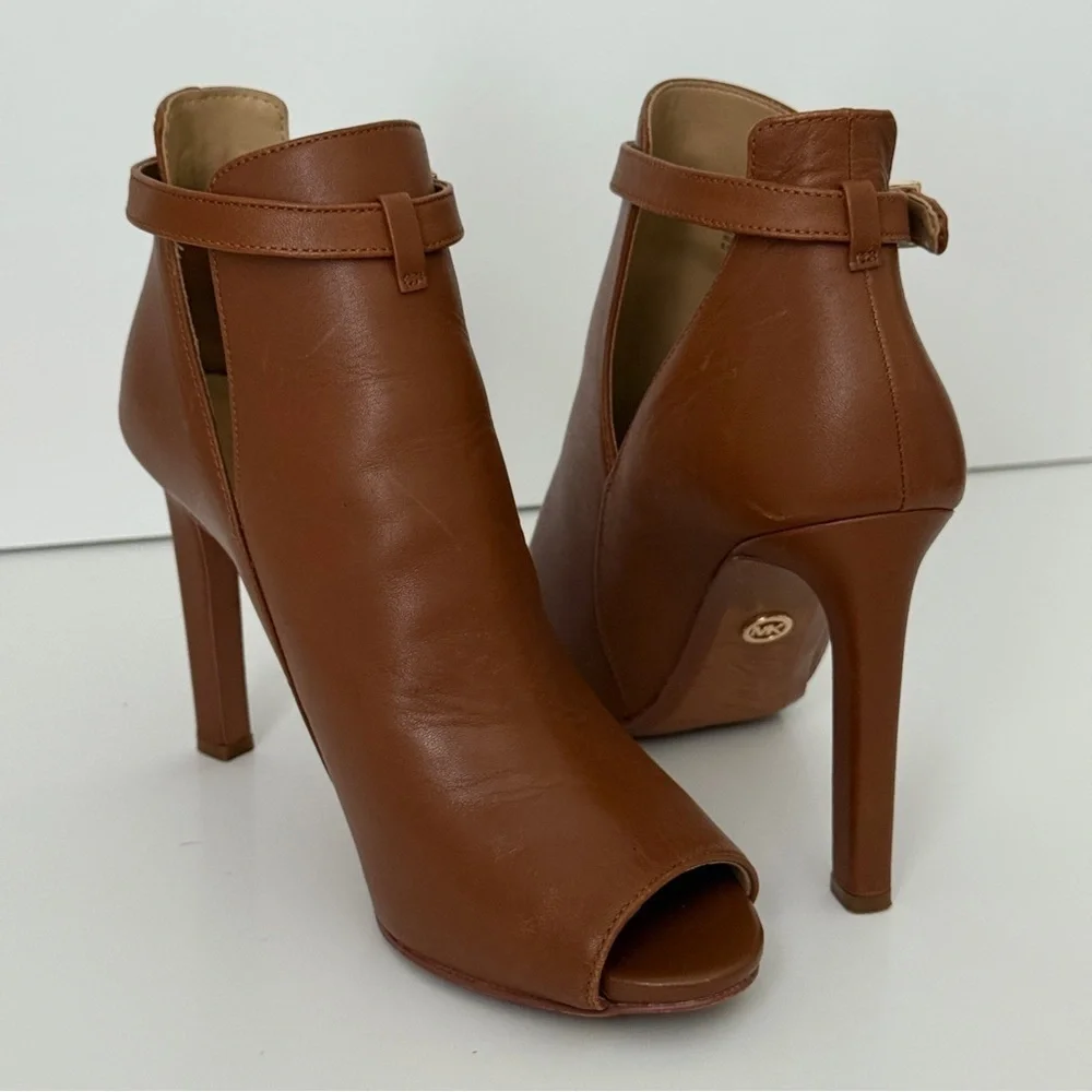 Michael Kors Women's Lawson High-Heel Buckled Open Toe Shooties